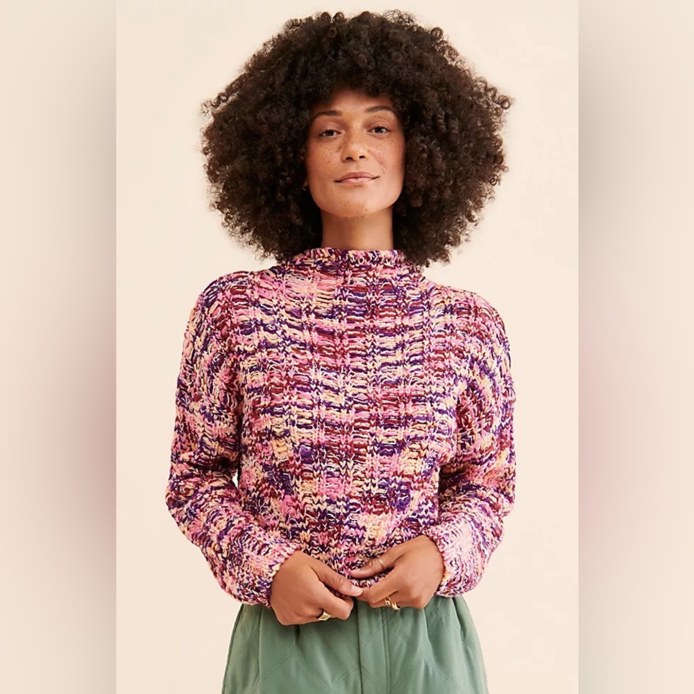 Free People Sage The Label Tutti Frutti Turtleneck Sweater